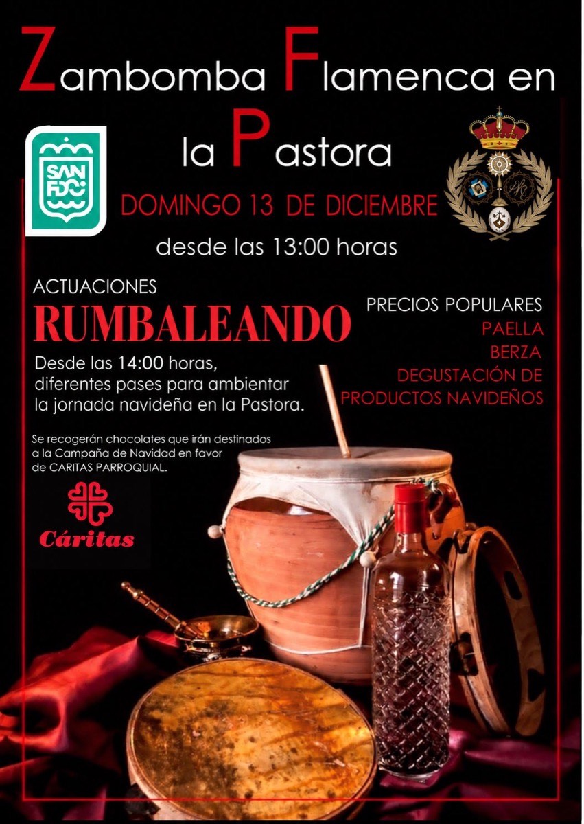 Cartel de Zambomba Flamenca en la Pastora